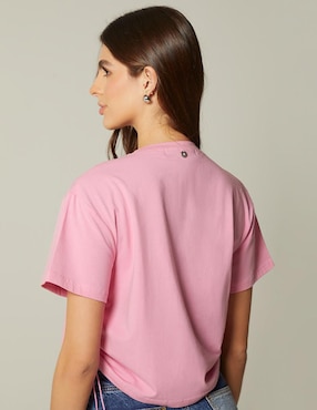 Playera manga corta Studio F Rome cuello redondo para mujer