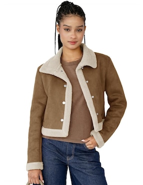 Chamarra casual Roosevelt de gamuza para mujer
