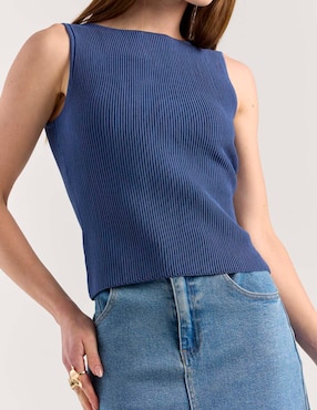 Top Map cuello cuadrado tirante ancho