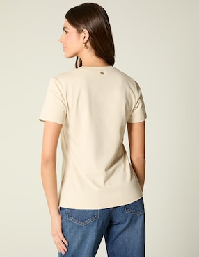 Playera manga corta Studio F Piton Style cuello redondo para mujer