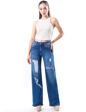 Jeans wide leg Roman Fashion para mujer