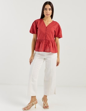 Jeans relaxed straight Petite Studio para mujer