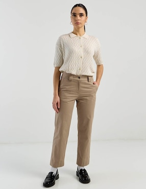 Pantalón chino Petite Studio straight para mujer