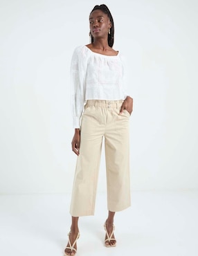 Pantalón relaxed Petite Studio straight para mujer