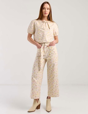 Pantalón relaxed Petite Studio amplio para mujer