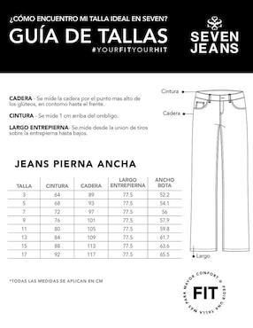 Jeans amplio Seven Jeans corte cintura alta para mujer