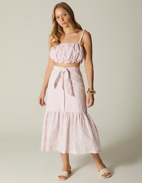 Falda crop Studio F Rose a la cintura