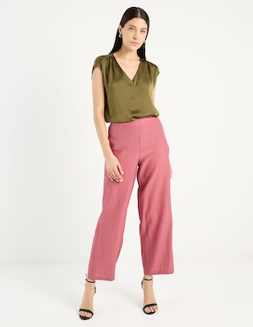 Pantalón capri Petite Studio wide leg para mujer