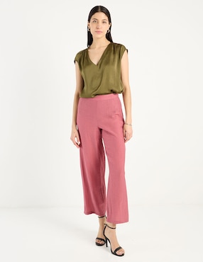 Pantalón capri Petite Studio wide leg para mujer