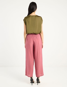 Pantalón capri Petite Studio wide leg para mujer