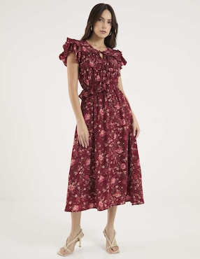 Vestido midi casual Moon River para mujer