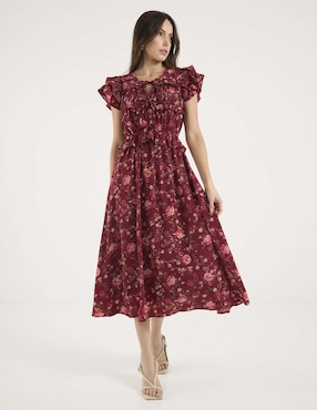 Vestido midi casual Moon River para mujer