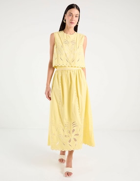 Falda crop Petite Studio con pretina