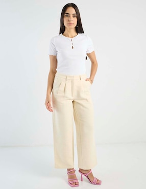 Pantalón coulotte Petite Studio straight para mujer