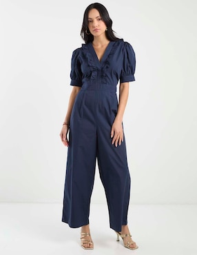 Jumpsuit Petite Studio de algodón formal estampado liso para mujer