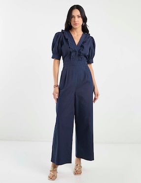 Jumpsuit Petite Studio de algodón formal estampado liso para mujer