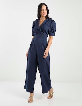 Jumpsuit Petite Studio de algodón formal estampado liso para mujer