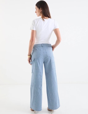 Jeans relaxed amplio corte cintura Map para mujer