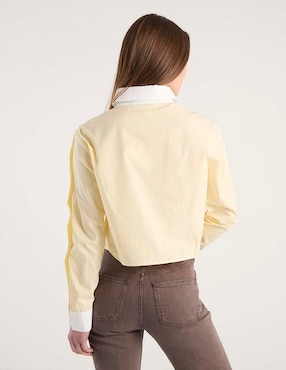 Camisa Map de algodón manga larga para mujer