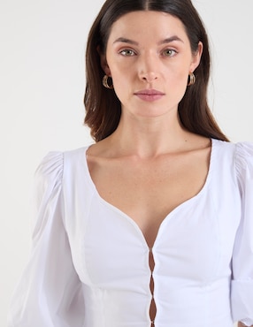 Blusa Map manga al codo para mujer