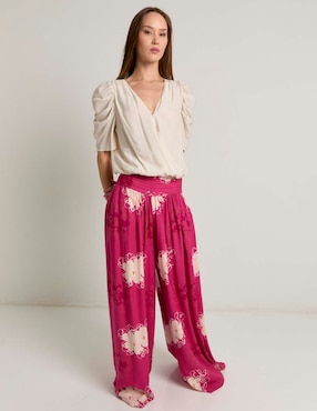 Pantalón relaxed Map wide leg para mujer
