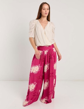 Pantalón relaxed Map wide leg para mujer