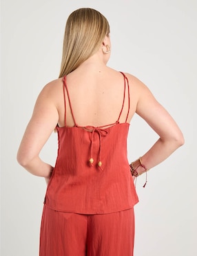 Blusa de tirantes Map para mujer
