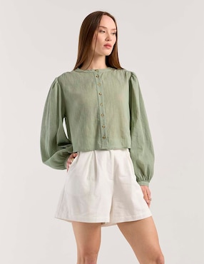 Blusa Map manga larga para mujer