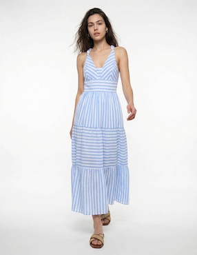 Vestido midi casual Map para mujer