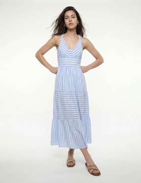 Vestido midi casual Map para mujer