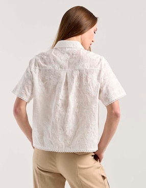 Camisa Map de algodón manga corta para mujer