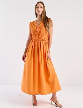 Vestido largo casual Map para mujer