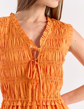 Vestido largo casual Map para mujer