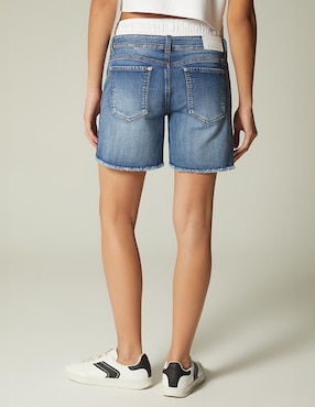 Short Studio F Sporty Striped Denim para mujer