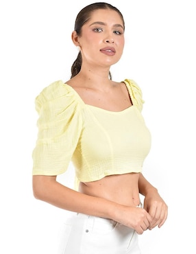 Blusa Roman Fashion manga corta para mujer