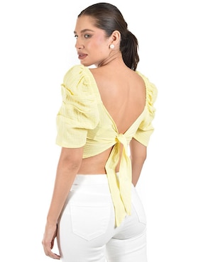 Blusa Roman Fashion manga corta para mujer
