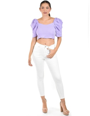 Blusa Roman Fashion manga corta para mujer