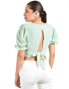 Blusa Roman Fashion manga corta para mujer