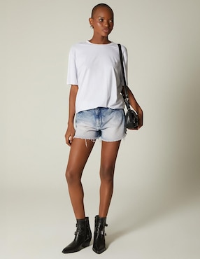 Short Studio F Pink Denim de mezclilla para mujer