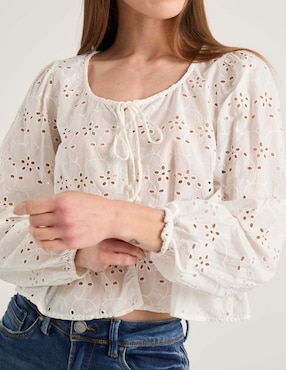 Blusa Pieces manga larga para mujer