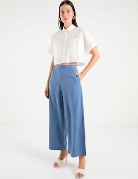 Pantalón capri Petite Studio amplio para mujer