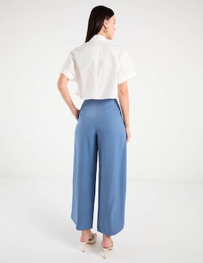 Pantalón capri Petite Studio amplio para mujer