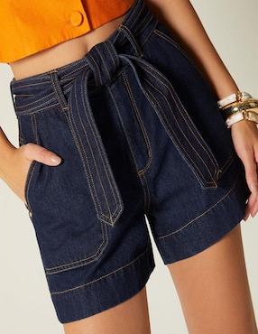 Short Studio F Pamplona Village de mezclilla para mujer