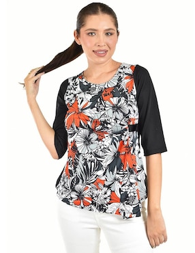 Blusa Roman Fashion manga 3/4 para mujer