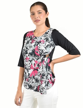 Blusa Roman Fashion manga 3/4 para mujer