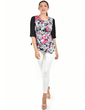 Blusa Roman Fashion manga 3/4 para mujer