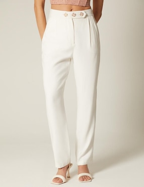 Pantalón chino Studio F straight para mujer