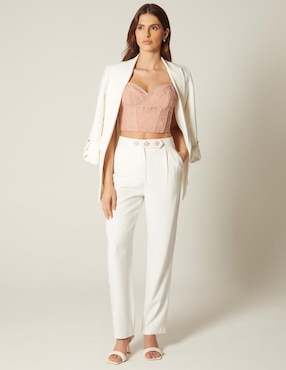 Pantalón chino Studio F straight para mujer