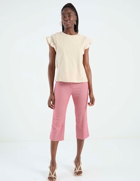 Pantalón capri Petite Studio straight para mujer