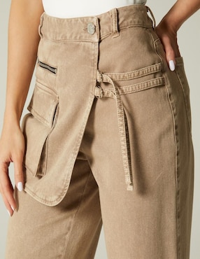 Jeans straight Studio F Denim Sobrepuesto para mujer